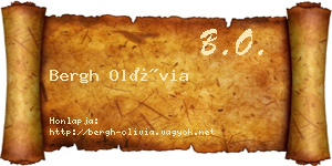 Bergh Olívia névjegykártya